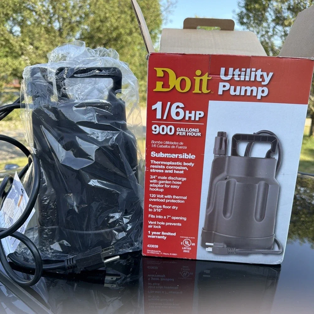 Do It Best 1/6 HP Submersible Utility Pump 433039 120V 3/4